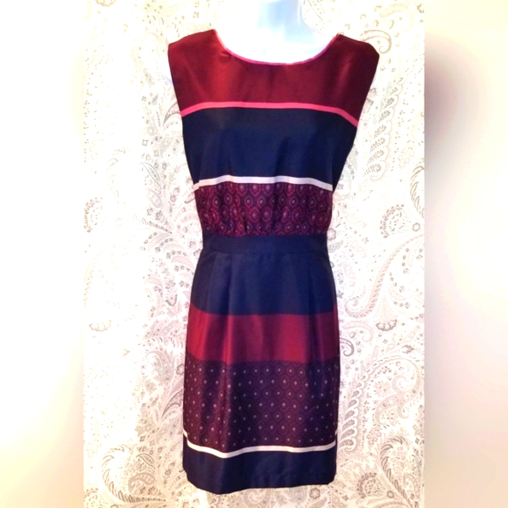 Loft Size 8 Multi-print dress